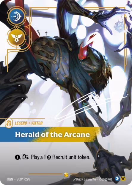 Viktor, Herald of the Arcane Signature card, OGN-308*/298